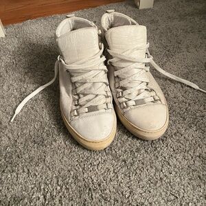 Balenciaga White High-Top Men's Boots